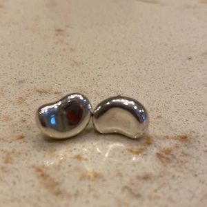 Tiffany & Co. Silver Bean Stud Earrings